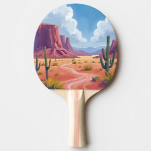 Raquette De Ping Pong Canyon du désert   Paysage naturel de cactus