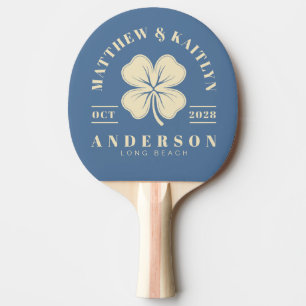 Raquette De Ping Pong Capri Blue Trèfle Irlandais Chanceux Blason de Mar