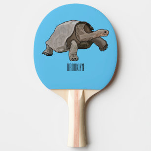 Raquette De Ping Pong Caricature de la tortue des Galapagos