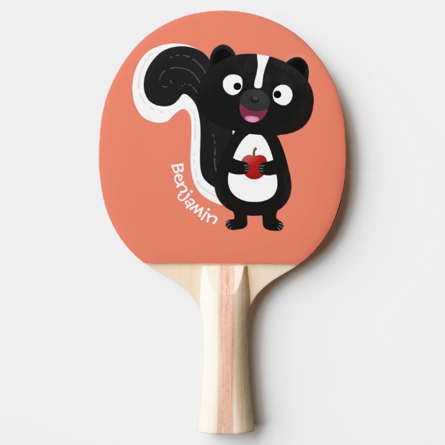 Raquette De Ping Pong Caricature de skunk jote happy (Devant)
