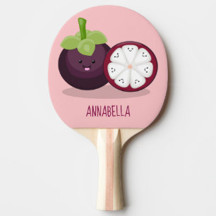 Raquette De Ping Pong Caricature mignonne mauve mangouste