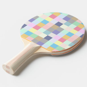 Raquette De Ping Pong Carré coloré moderne À damiers Motif