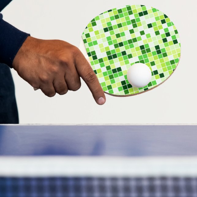 Raquette De Ping Pong Carreaux de Piscine, Carreaux de Mosaïque Verts, M (Insitu)