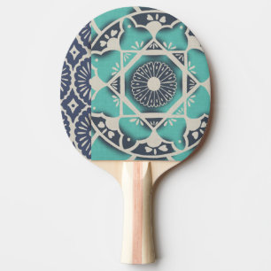 Raquette De Ping Pong Carrelage bleu Batik II