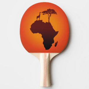 Raquette De Ping Pong Carte africaine Safari - Ping Pong Paddle