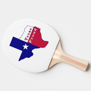 Raquette De Ping Pong Carte du Texas Proud