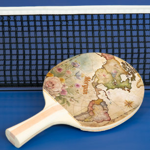 Raquette De Ping Pong Carte Vintage personnalisée