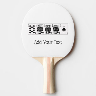Raquette De Ping Pong Casino Night Poker Royal Straight Flush Spades