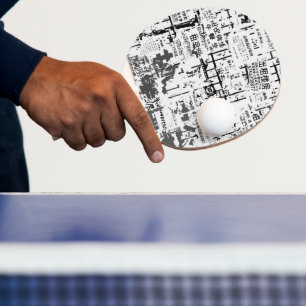 Raquette De Ping Pong Celluloïde perle murale tordu étranger