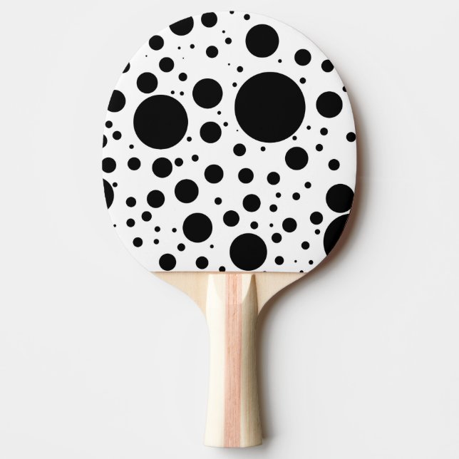 Raquette De Ping Pong Centaines de points et cercles noirs dans la (Devant)