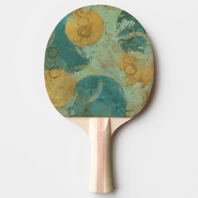 Raquette De Ping Pong Cercles bleus et jaunes (Devant)
