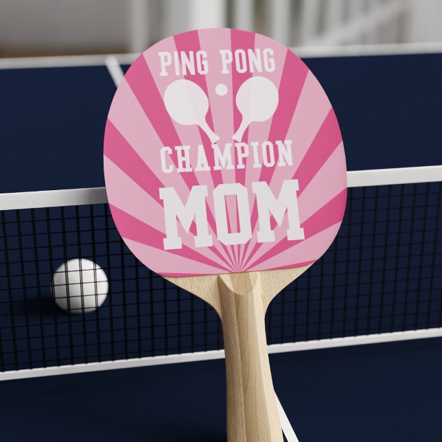 Raquette De Ping Pong Champion de tennis de table rose Maman Ping Pong P (She may let you win - but I doubt it. Quirky mom gift from dads. )