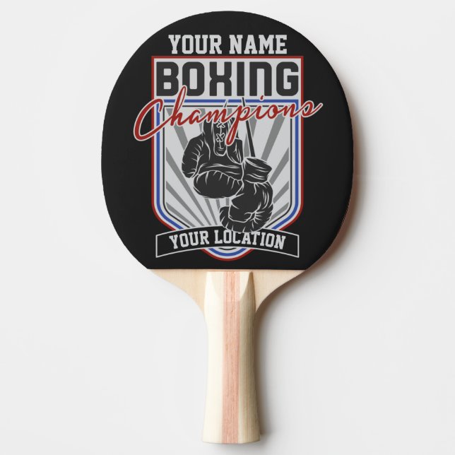 Raquette De Ping Pong Champions de boxe personnalisés Boxer Fitness Gym  (Devant)
