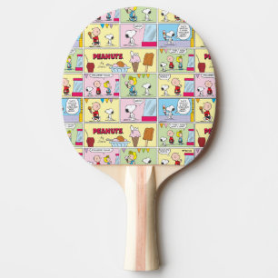 Raquette De Ping Pong Charlie Brown, Snoopy & Sally   Crème glacée