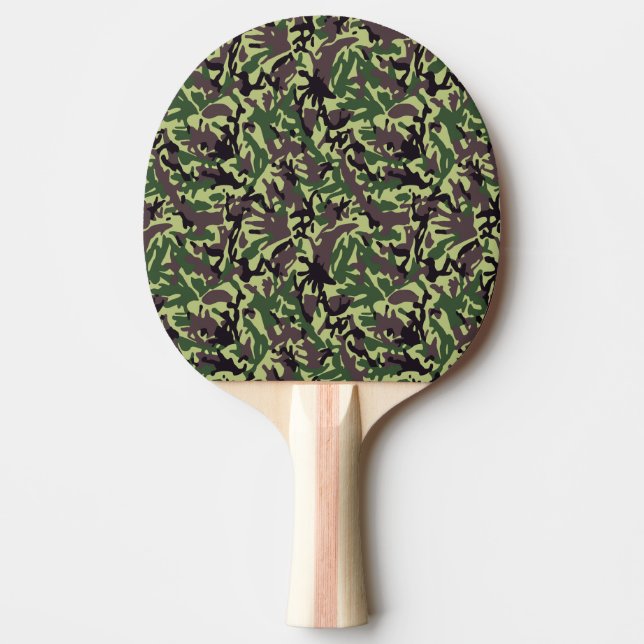 Raquette De Ping Pong Chasseurs Motif Camo Vert (Devant)