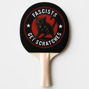 Raquette De Ping Pong Chats contre les fascistes
