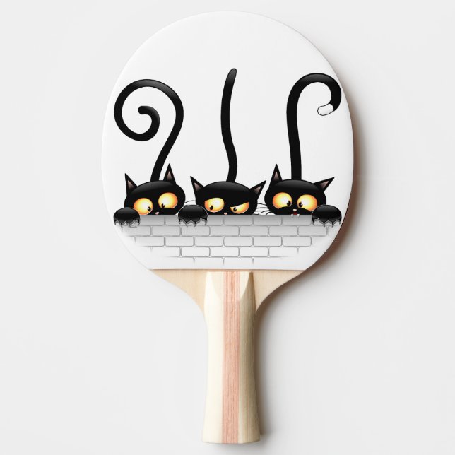 Raquette De Ping Pong Chats Naughty, Playful et drôle de personnages (Devant)