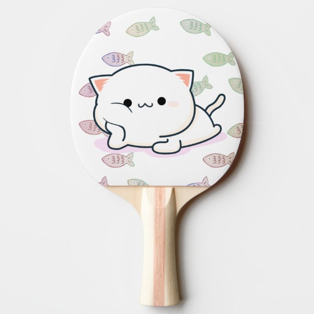 Raquette De Ping Pong Cheeky Kawaii Style Kitten (Dos)
