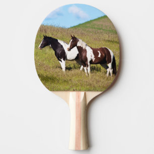 Raquette De Ping Pong Chevaux sur le versant de la colline