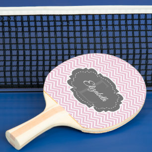Raquette De Ping Pong Chevron rose Personnalisé Ping Pong Paddle