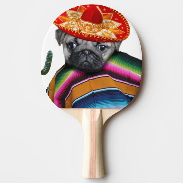 Raquette De Ping Pong Chien mexicain de carlin (Devant)