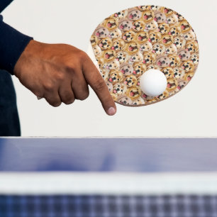 Raquette De Ping Pong Chien mignon Chien Chiot chien patte animal de com