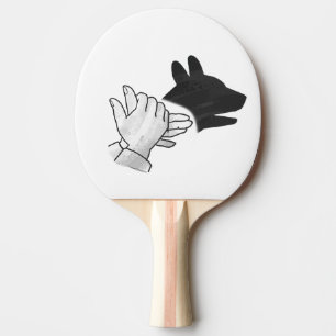Raquette De Ping Pong Chien Silhouette main