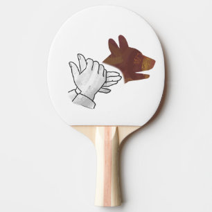 Raquette De Ping Pong Chien Silhouette main Brown
