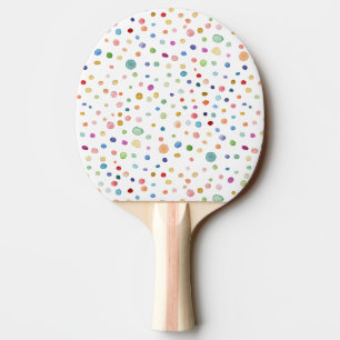 Raquette De Ping Pong Chiffre Rainbow Confetti Aquarelle Ping Pong