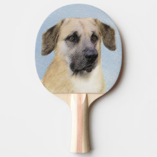 Raquette De Ping Pong Chinook (Oreilles Laissées) Peinture - Art Chien o