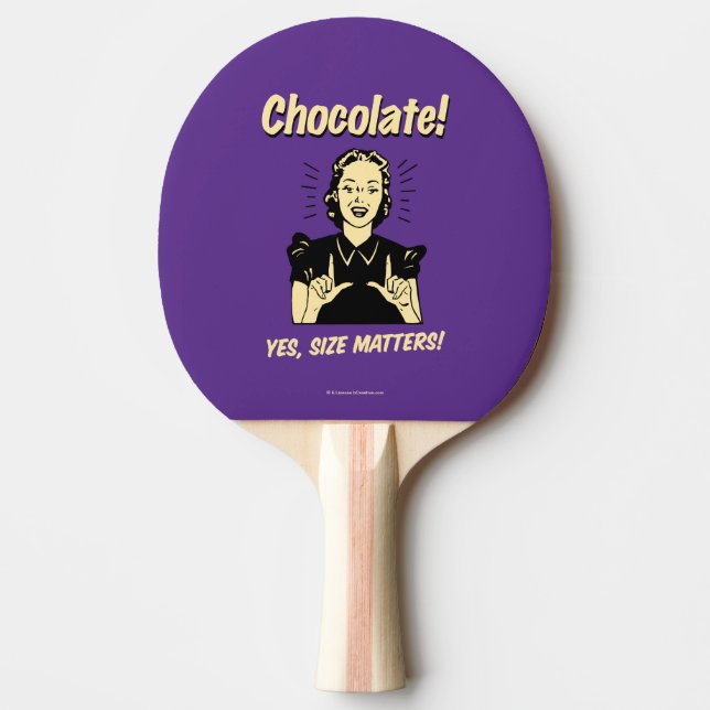 Raquette De Ping Pong Chocolat : la taille compte (Devant)