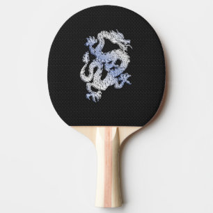 Raquette De Ping Pong Chrome comme argent Dragon Black Snake style de pe