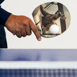 Raquette De Ping Pong "Ciels Vintages : Le pilote Kangaroo dans l'ancien