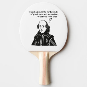 Raquette De Ping Pong Citation drôle de Shakespeare