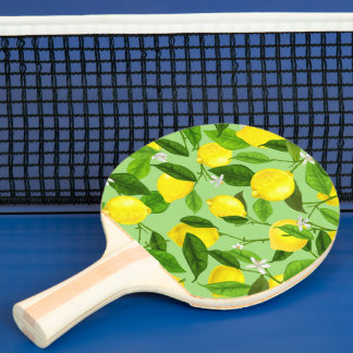 Raquette De Ping Pong Citron Aquarelle 3