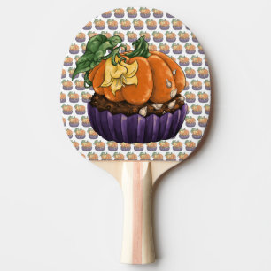 Raquette De Ping Pong Citrouille Cupcake