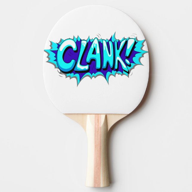Raquette De Ping Pong Clank de bande dessinée Pop Art ! (Devant)