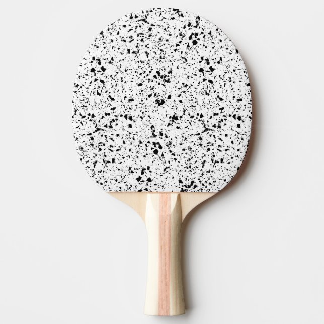 Raquette De Ping Pong Classé en marbre noir Terrazzo (Devant)
