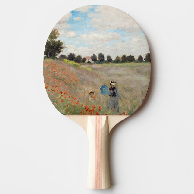 Raquette De Ping Pong Claude Monet - Champ de pavot (Devant)
