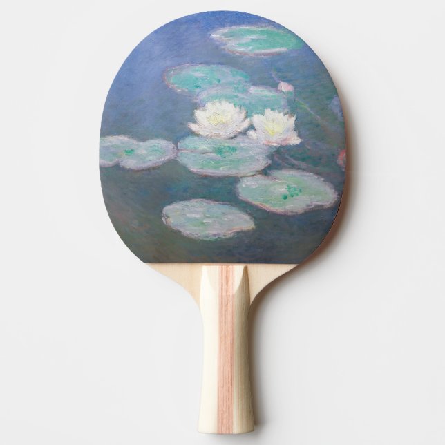 Raquette De Ping Pong Claude Monet - Lys à eau, effet du soir (Devant)