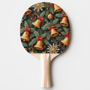 Raquette De Ping Pong Cloches de Fêtes, Motif de Noël Décoratif,