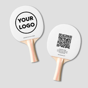 Raquette De Ping Pong Code QR du logo professionnel personnalisé et marq