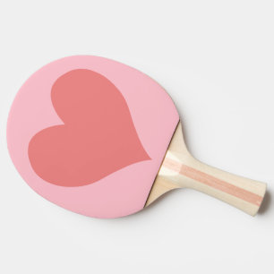 Raquette De Ping Pong Coeur de corail rose et clair