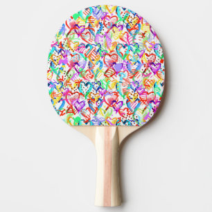 Raquette De Ping Pong Coeurs colorés mignons motif Coque-Mate iPhone cas