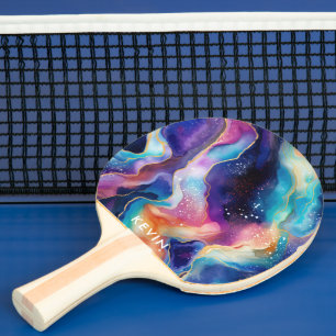 Raquette De Ping Pong Coloré agate sans soudure motif, monogramme