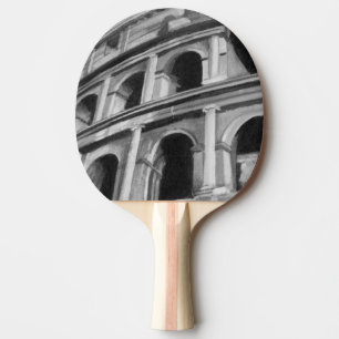 Raquette De Ping Pong Colosseum romain avec les dessins architecturaux