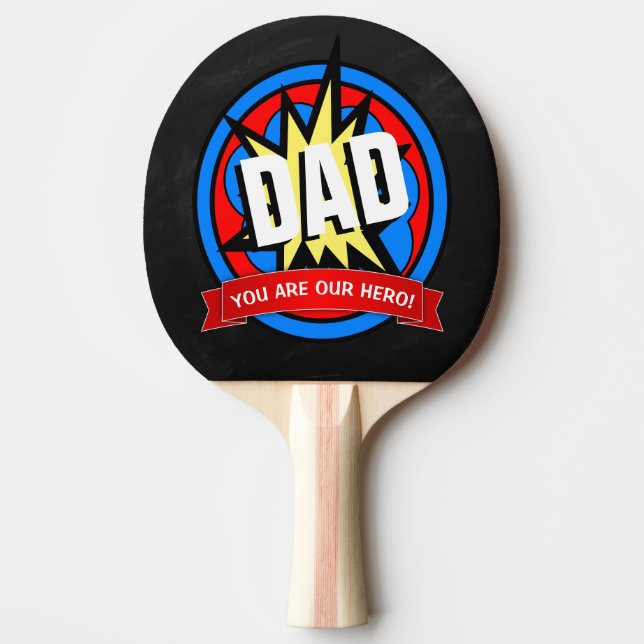 Raquette De Ping Pong Comic Vous êtes notre héros ! Papa (Devant)