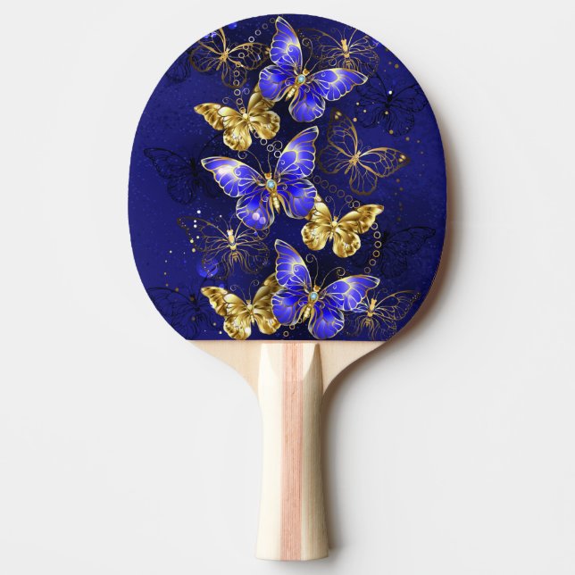 Raquette De Ping Pong Composition avec papillons Sapphire (Devant)