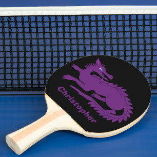 Raquette De Ping Pong Conception de dragon violet