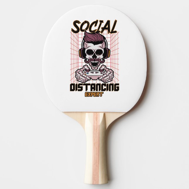 Raquette De Ping Pong Conception de jeux d'expert en distanciation socia (Devant)